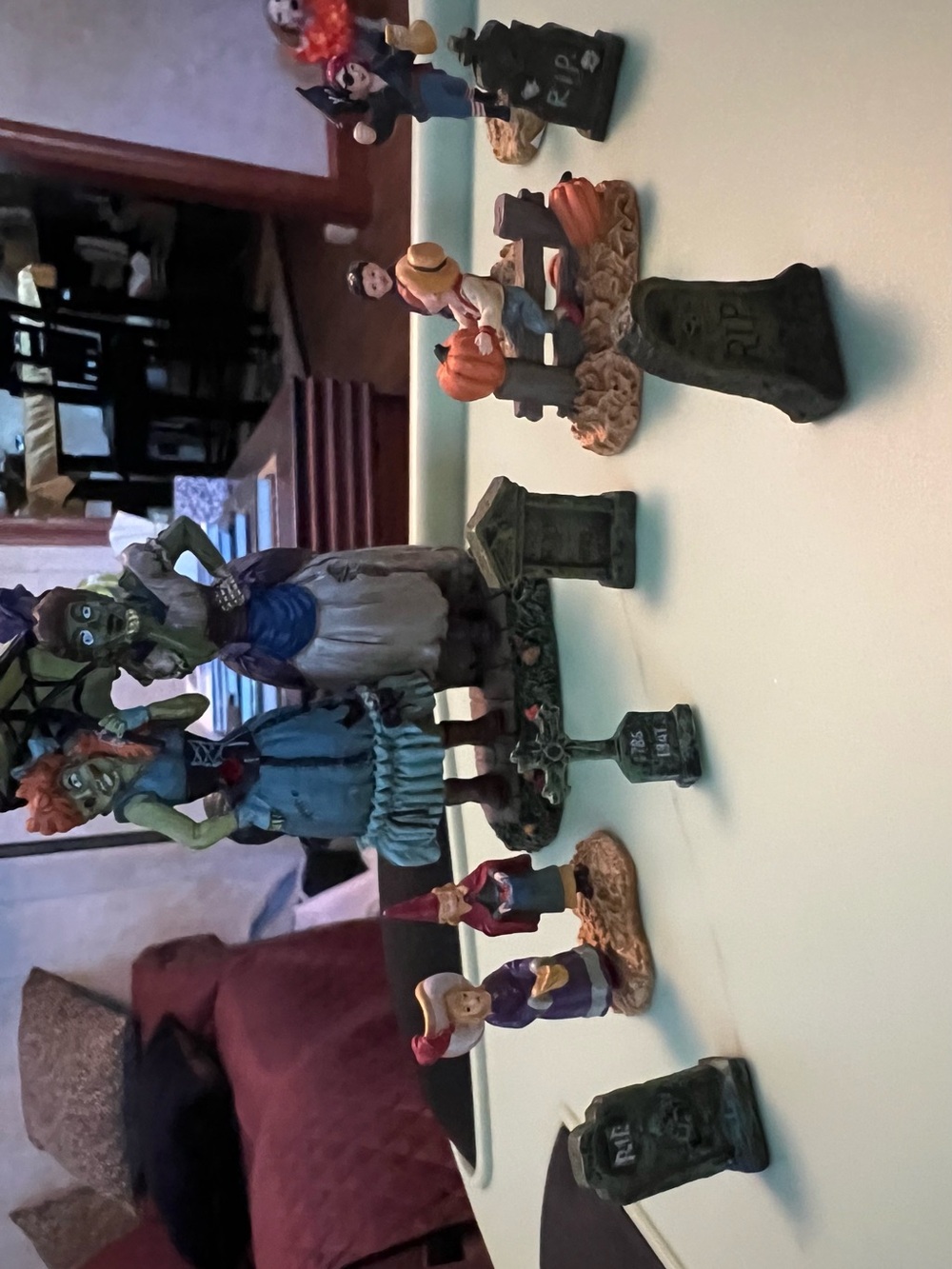 Dept 56 Halloween Village Figurines - Colorful Miniature Set plus two other pcs
